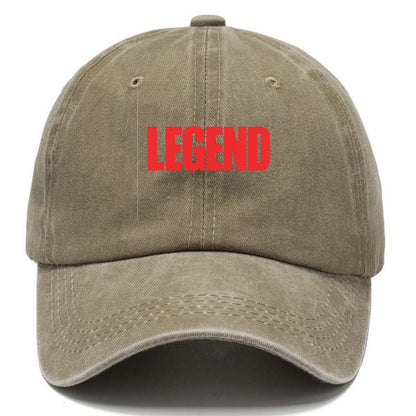 Bold typography design - "LEGEND" - remarkable person, iconic status - Classic Cap - Warm Sand(Khaki)