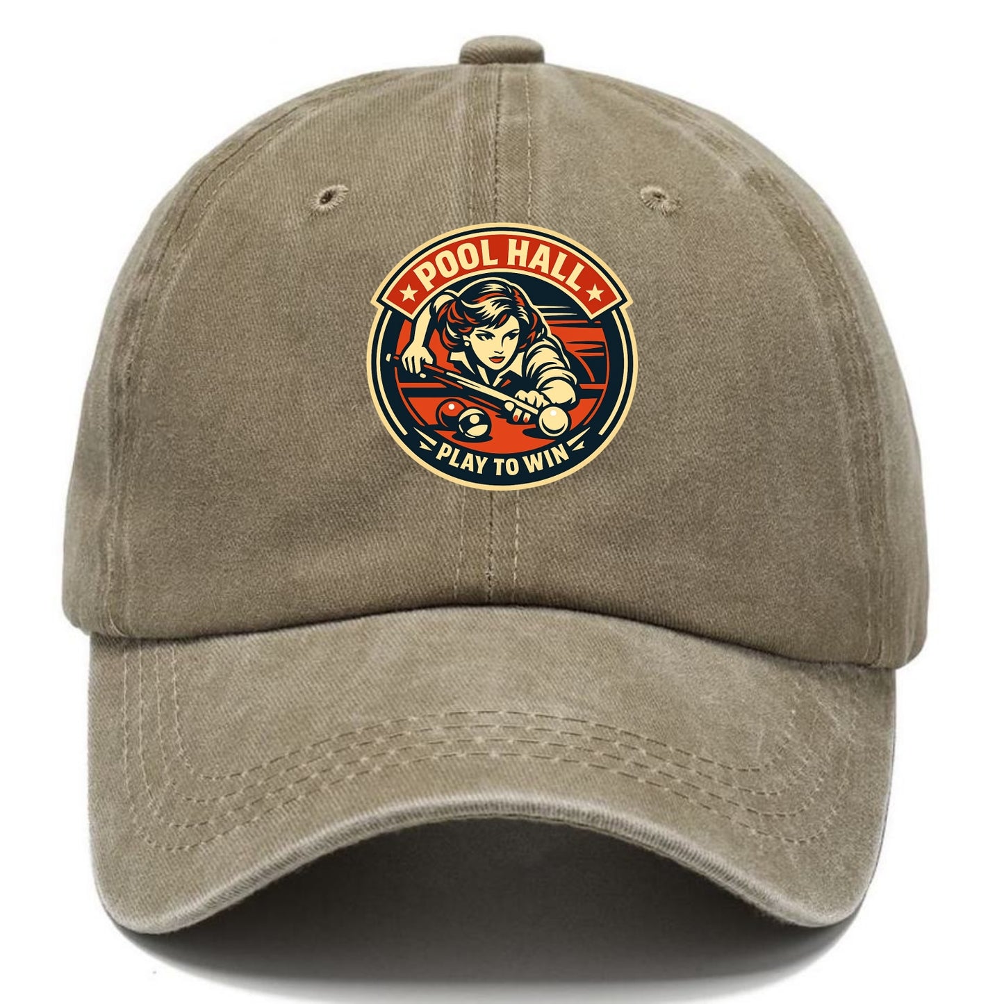 Cue Queen Emblem - Classic Cap - Warm Sand(Khaki)
