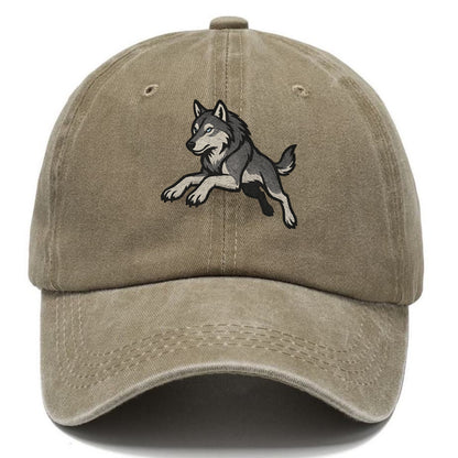 Wolf Leaping Action  - Classic Cap - Warm Sand(Khaki)