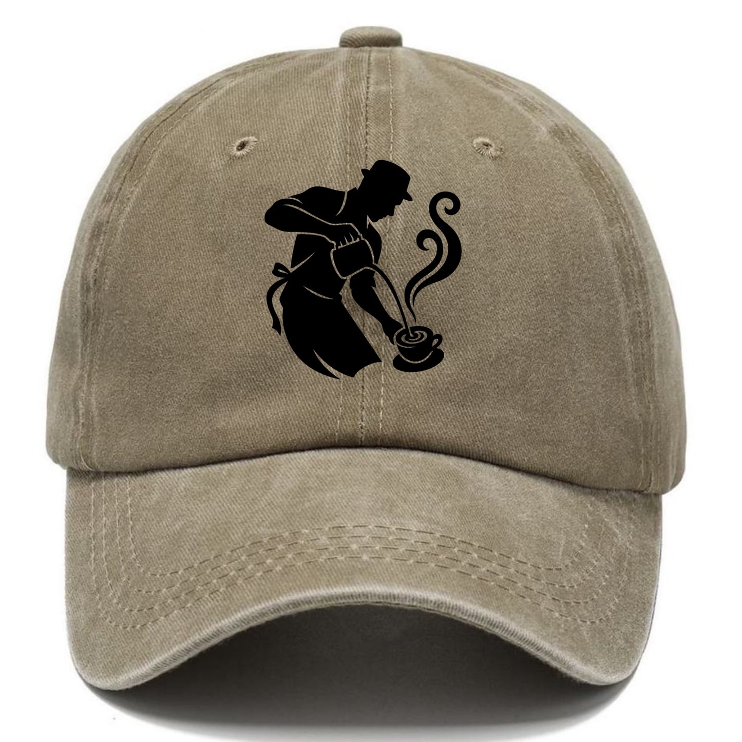 Barista creating latte art - Classic Cap - Warm Sand(Khaki)