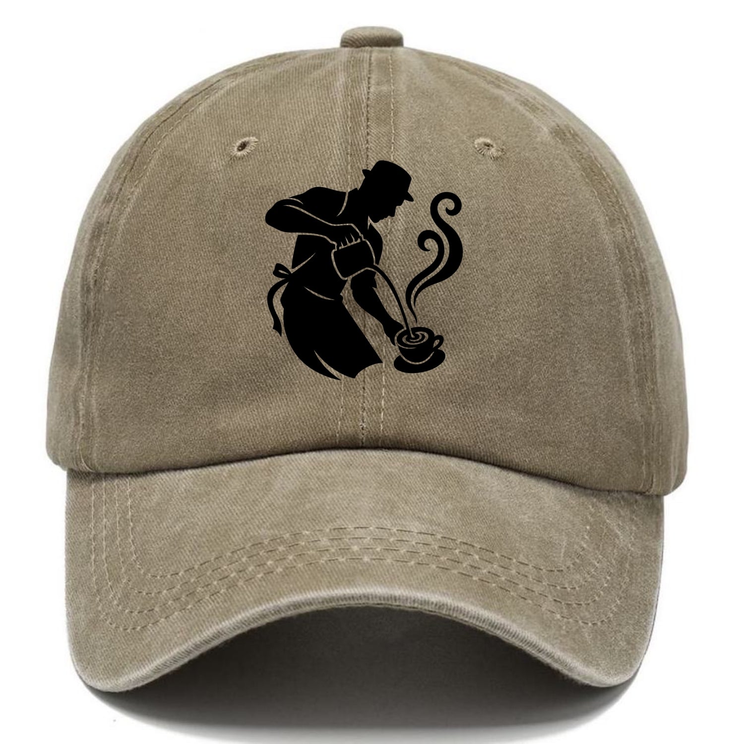 Barista creating latte art - Classic Cap - Warm Sand(Khaki)
