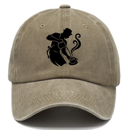 Barista creating latte art - Classic Cap - Warm Sand(Khaki)