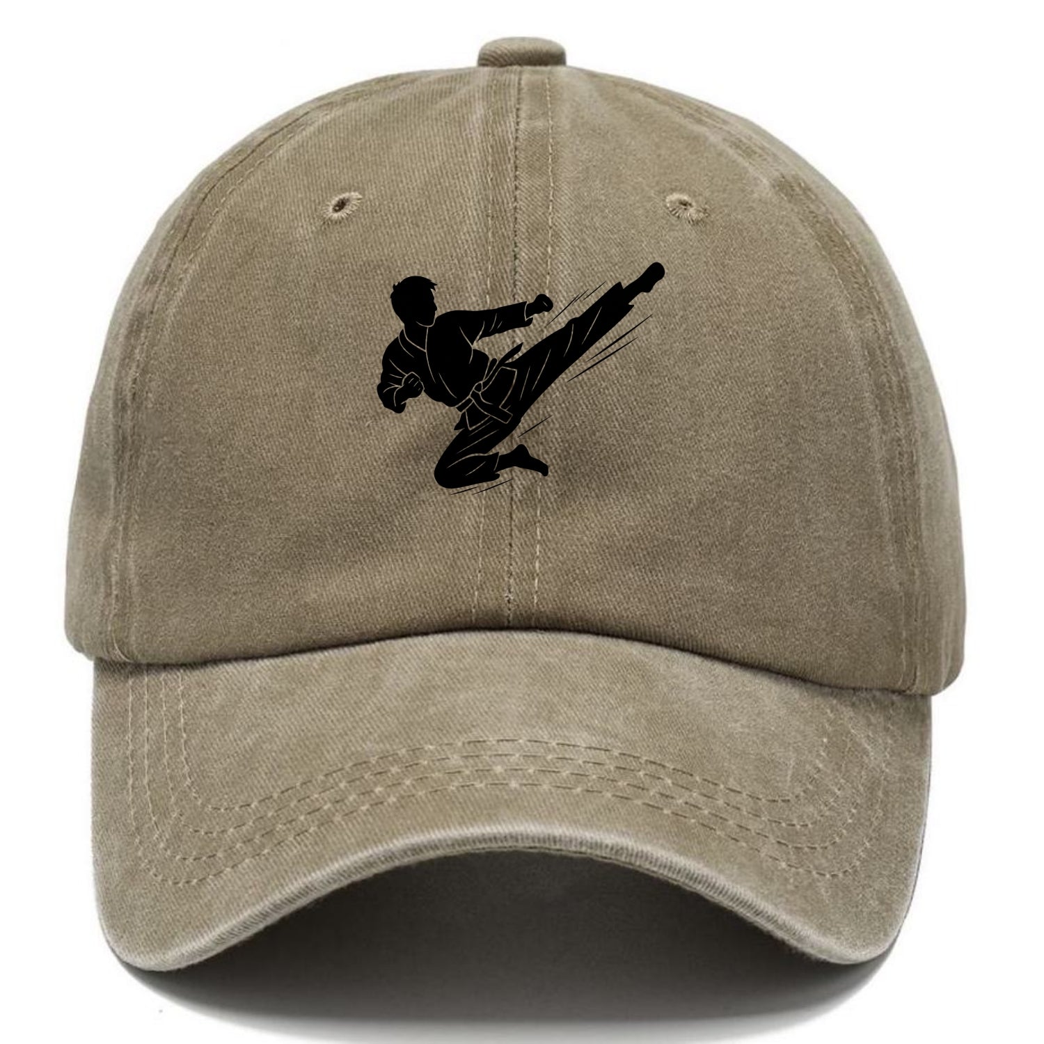 Korean taekwondo flying kick - Classic Cap - Warm Sand(Khaki)