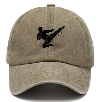 Korean taekwondo flying kick - Classic Cap - Warm Sand(Khaki)