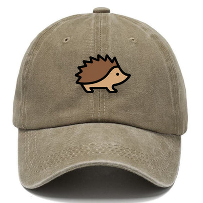 Hedgehog - Brown spiky back flat side profile - Classic Cap - Warm Sand(Khaki)