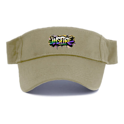Bold typography design - "INSPIRE" - motivating others, being the spark - Visor - Warm Sand(Khaki)