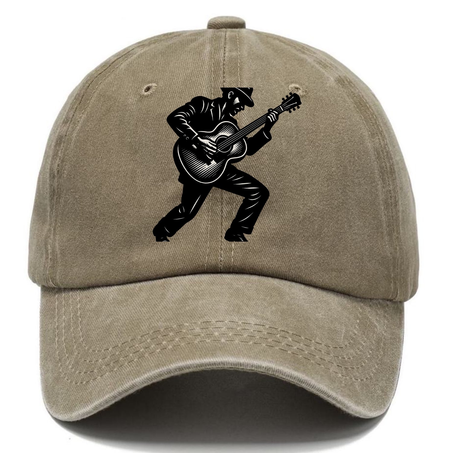 Guitarist playing acoustic guitar - Classic Cap - Warm Sand(Khaki)