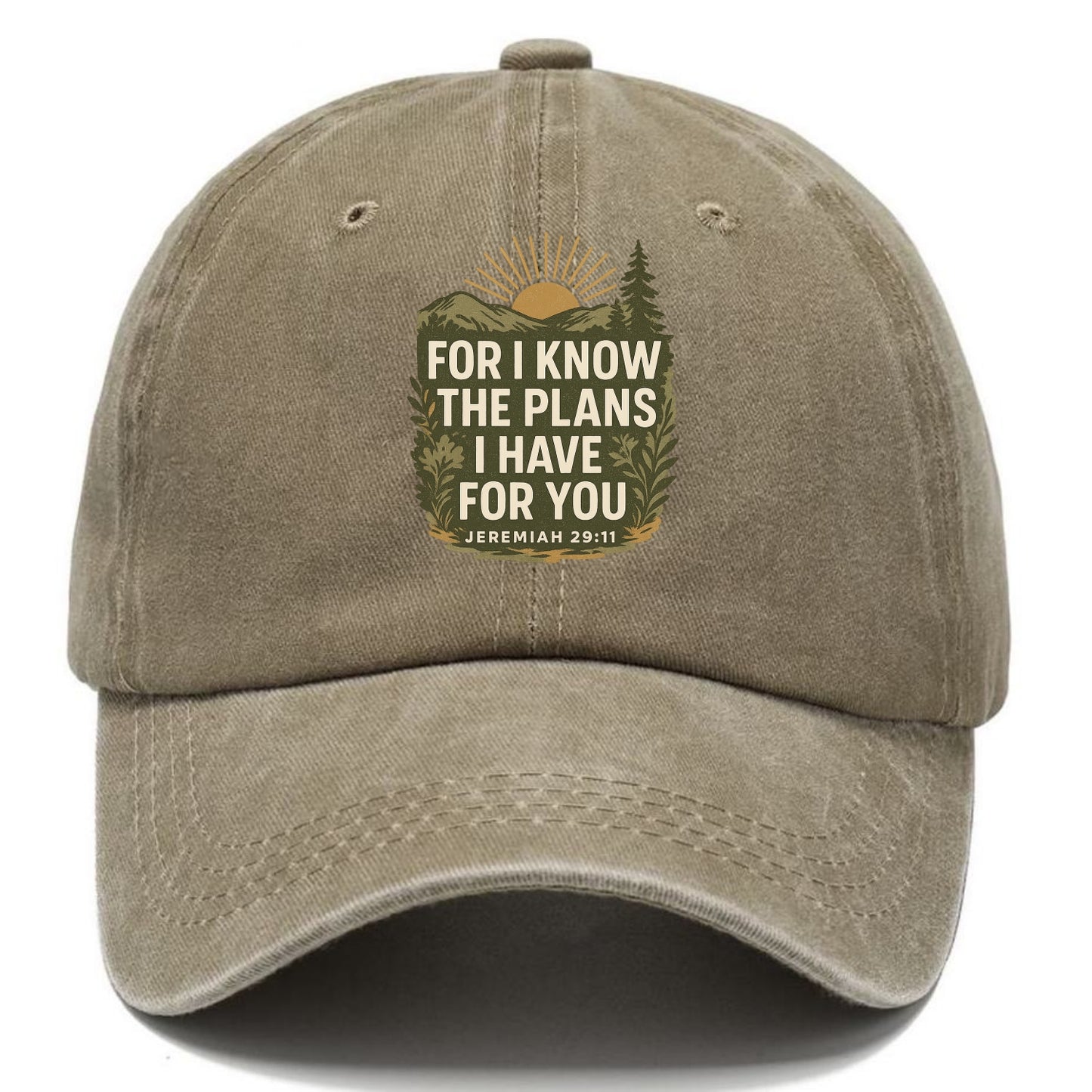 Jeremiah 29:11 Sunrise - Classic Cap - Warm Sand(Khaki)