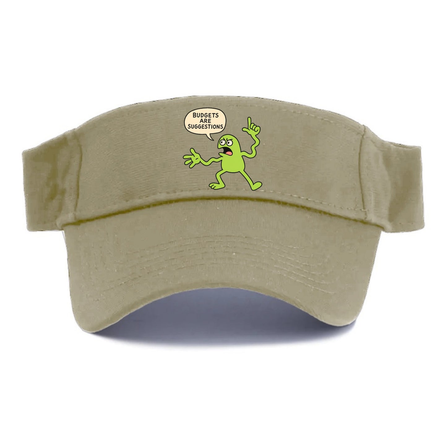 BUDGETS ARE SUGGESTIONS | Rebellious calculator - Visor - Warm Sand(Khaki)