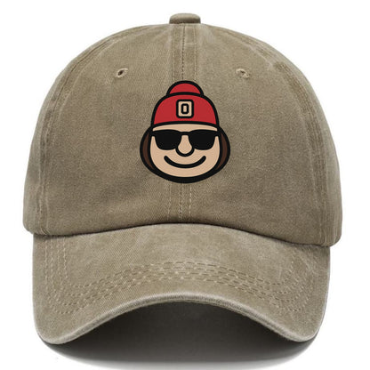 Columbus Brutus wearing Ohio State beanie with Block O patch - Classic Cap - Warm Sand(Khaki)