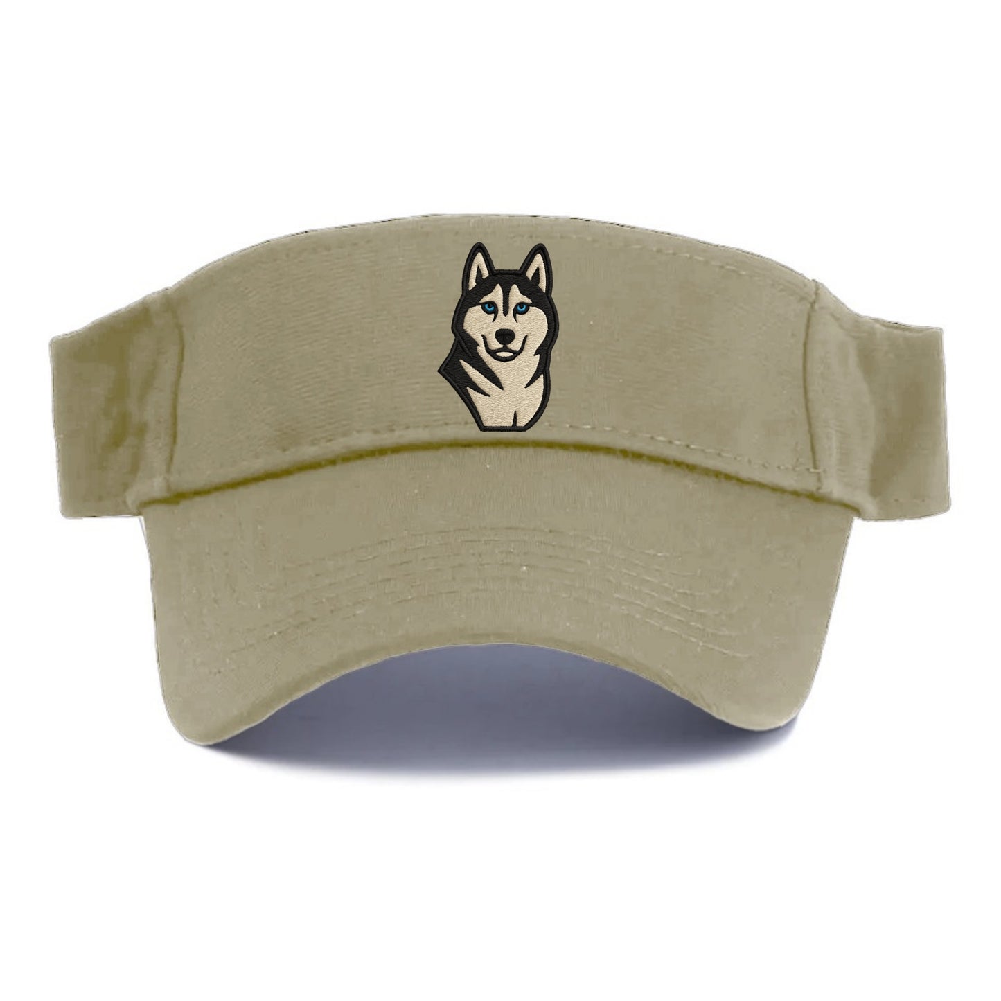 Husky - Blue eyes close-up portrait - Visor - Warm Sand(Khaki)