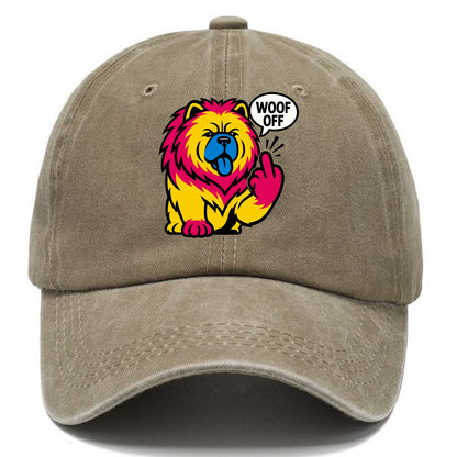 Chow Chow with lion mane and blue-black tongue, fluffy dignified paw up with sass - Classic Cap - Warm Sand(Khaki)