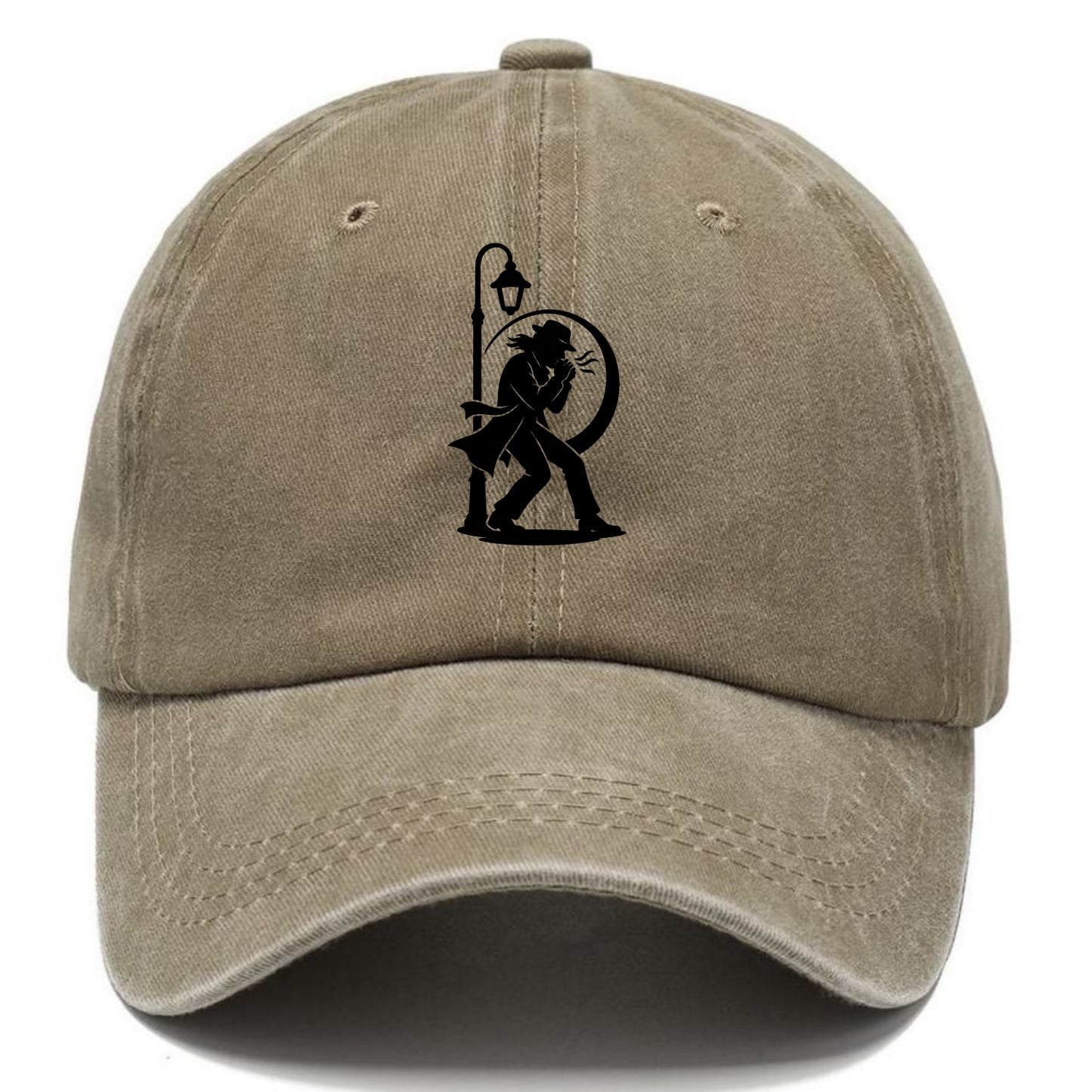 Blues harmonica player under streetlight - Classic Cap - Warm Sand(Khaki)