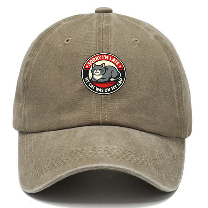Charming Cat Loaf Excuse Emblem - Classic Cap - Warm Sand(Khaki)