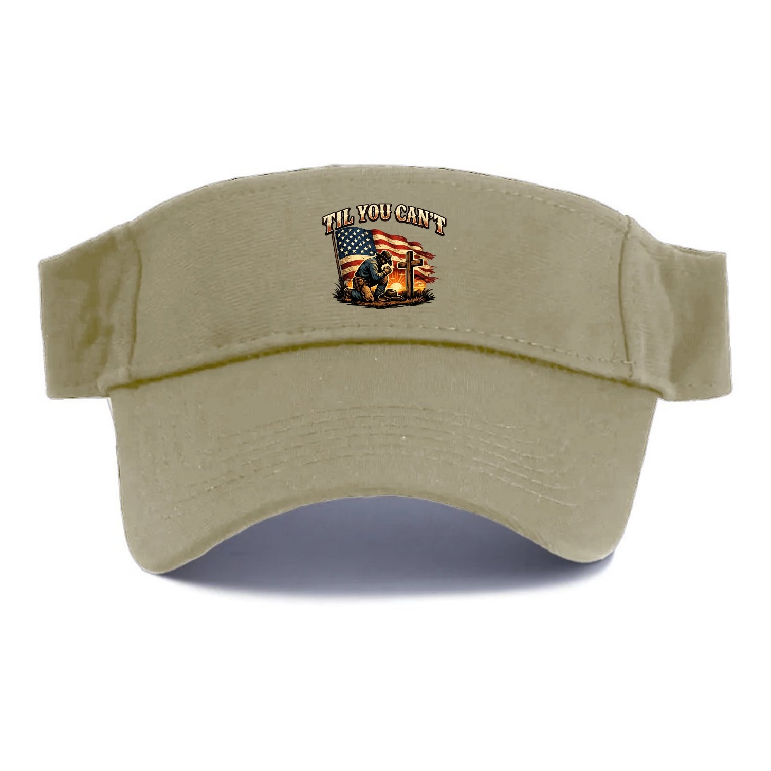 Til You Cant - Praying Cowboy - Visor - Warm Sand(Khaki)