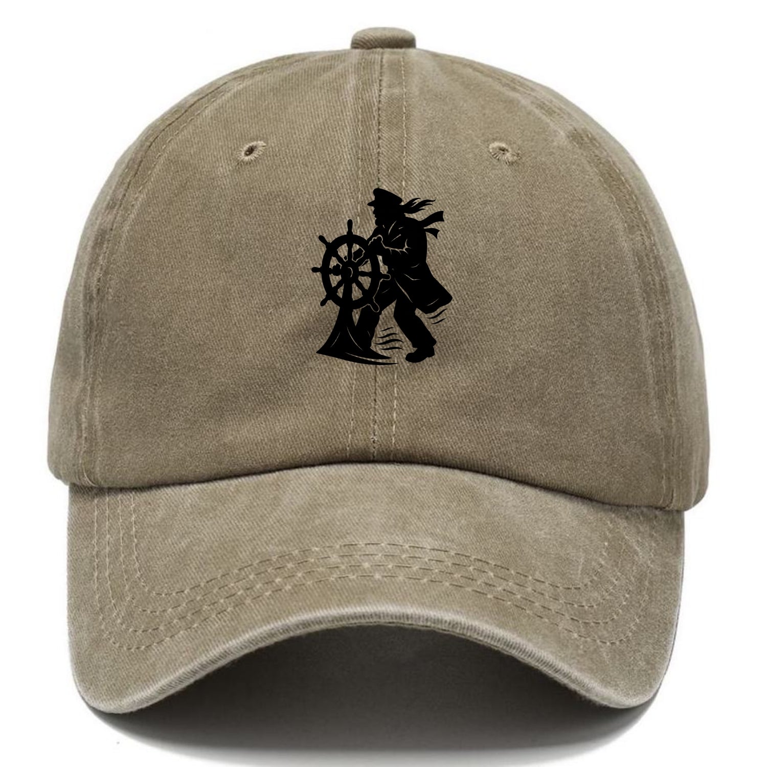 Sailor with ship wheel - Classic Cap - Warm Sand(Khaki)