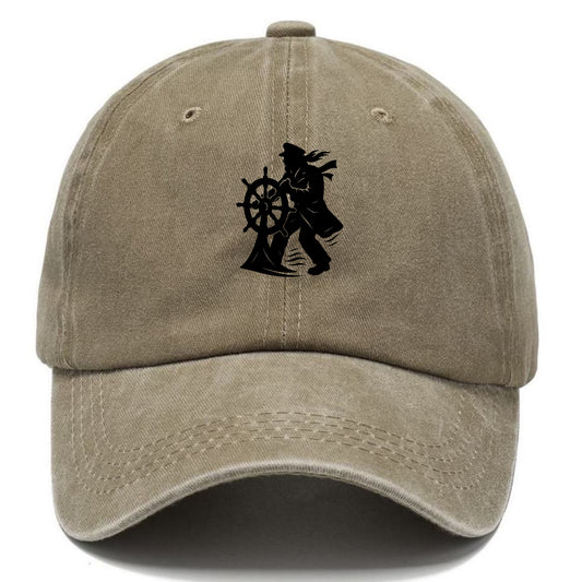 Sailor with ship wheel - Classic Cap - Warm Sand(Khaki)
