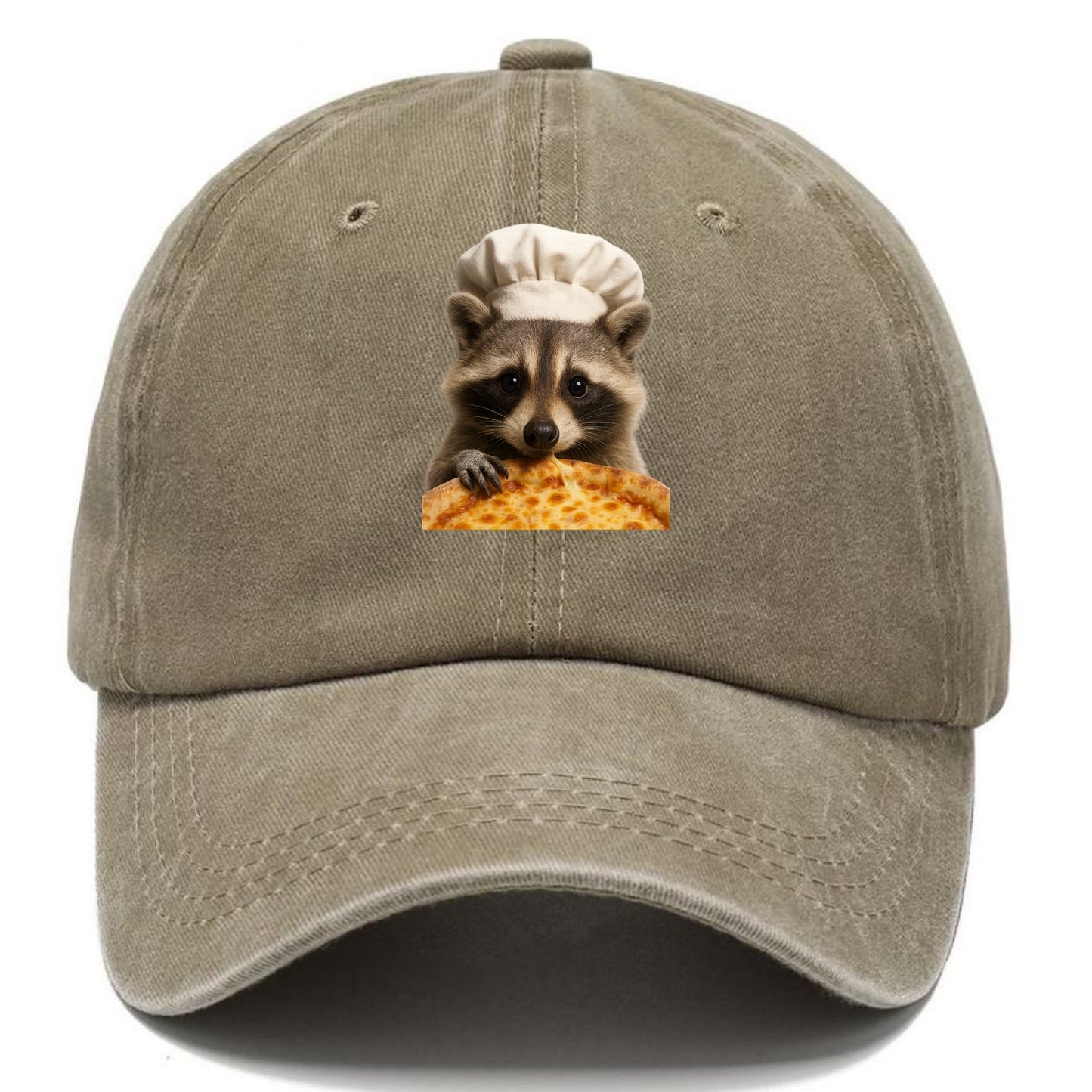 Pizza Dad Raccoon  - Classic Cap - Warm Sand(Khaki)