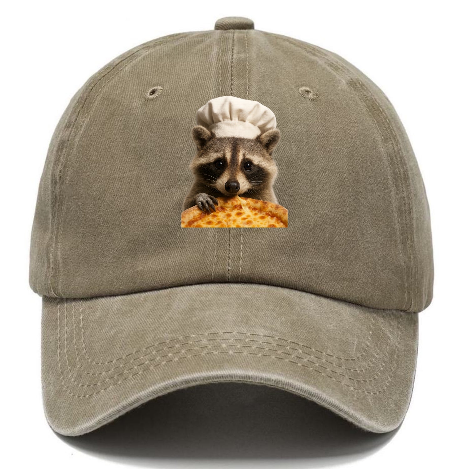 Pizza Dad Raccoon  - Classic Cap - Warm Sand(Khaki)