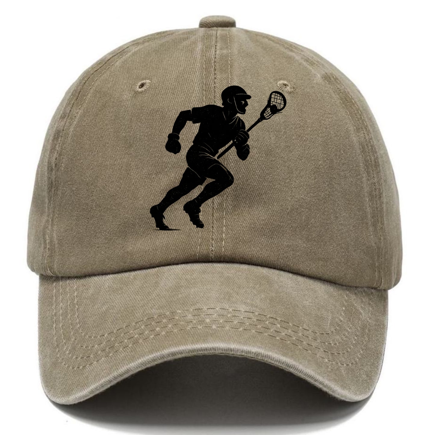 Lacrosse player cradling and running - Classic Cap - Warm Sand(Khaki)