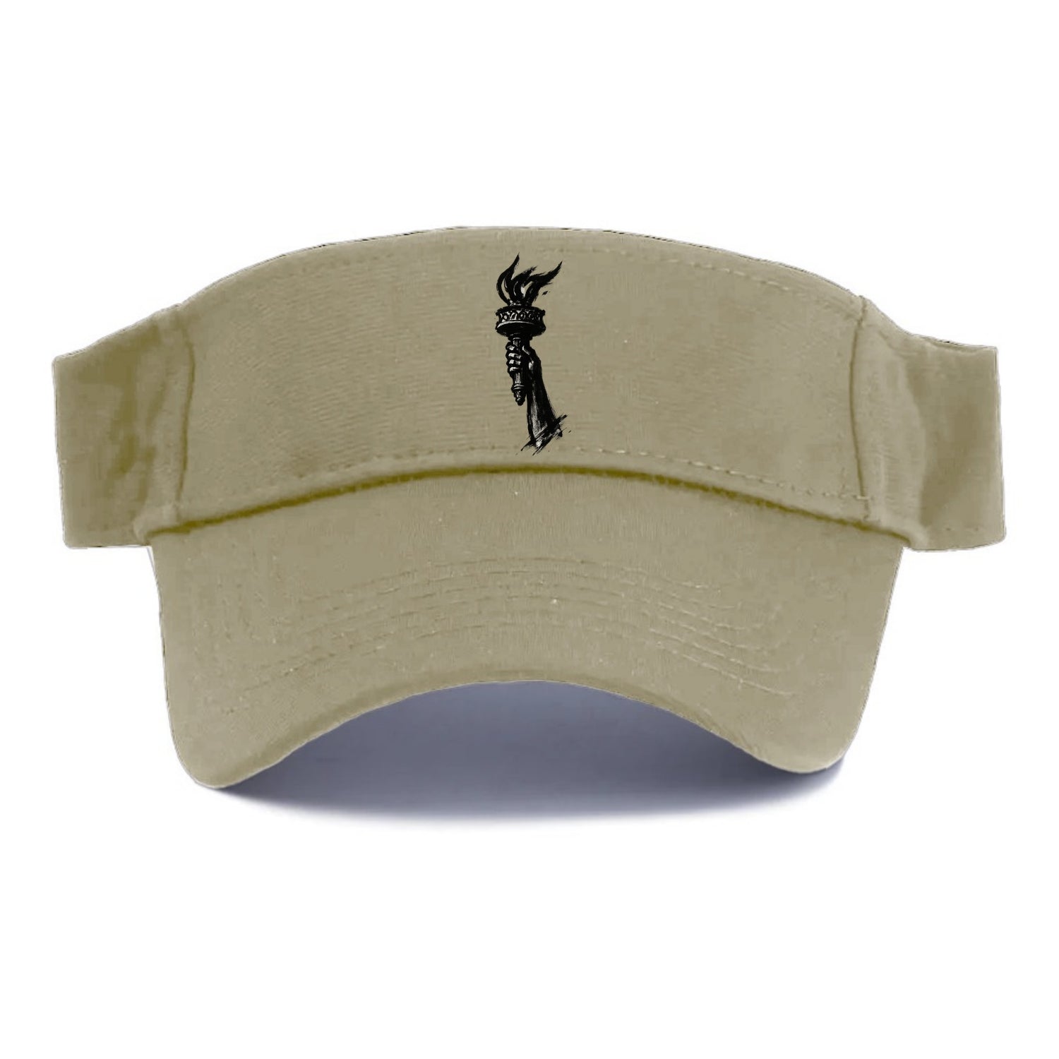 Statue of Liberty torch - freedom and democracy ink painting - Visor - Warm Sand(Khaki)