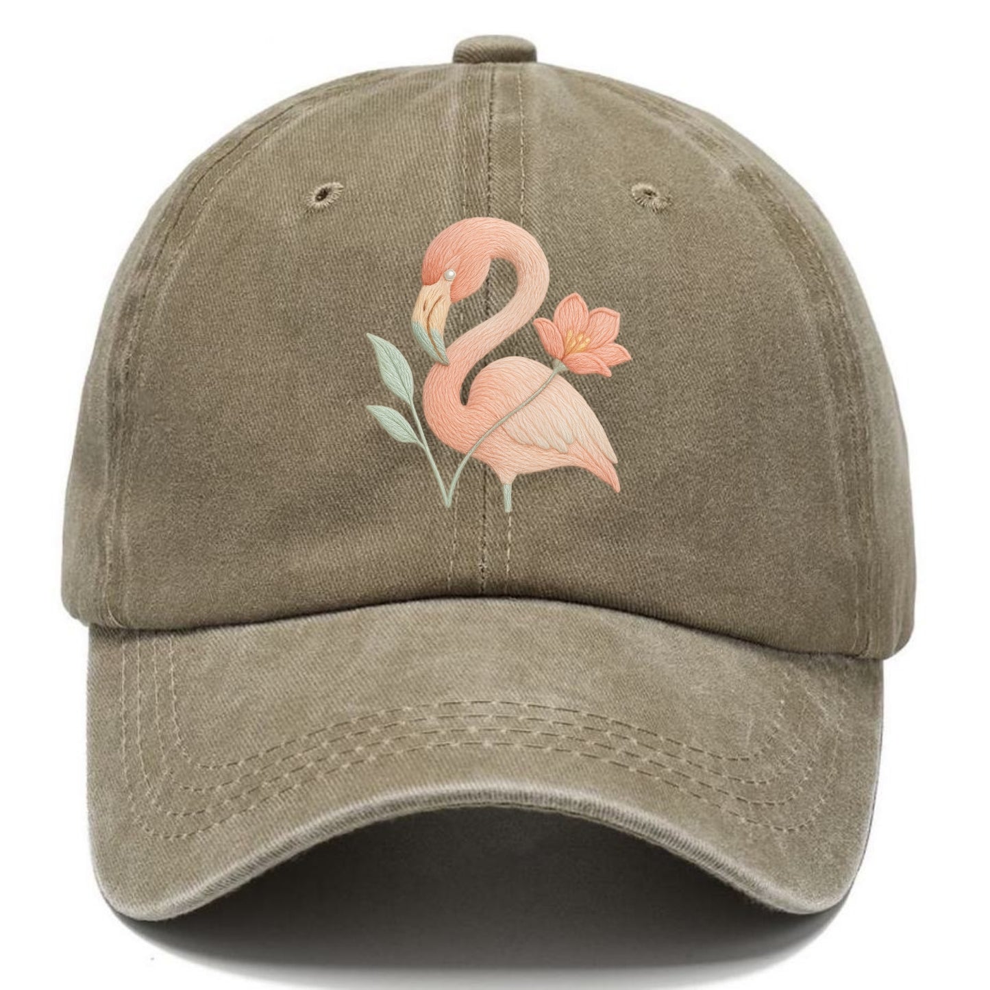 Peach Flamingo - Classic Cap - Warm Sand(Khaki)