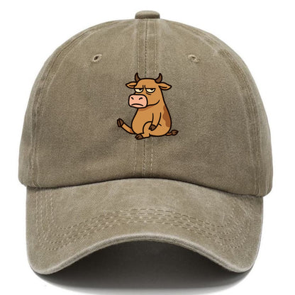 The Cow Judging Silently - Classic Cap - Warm Sand(Khaki)