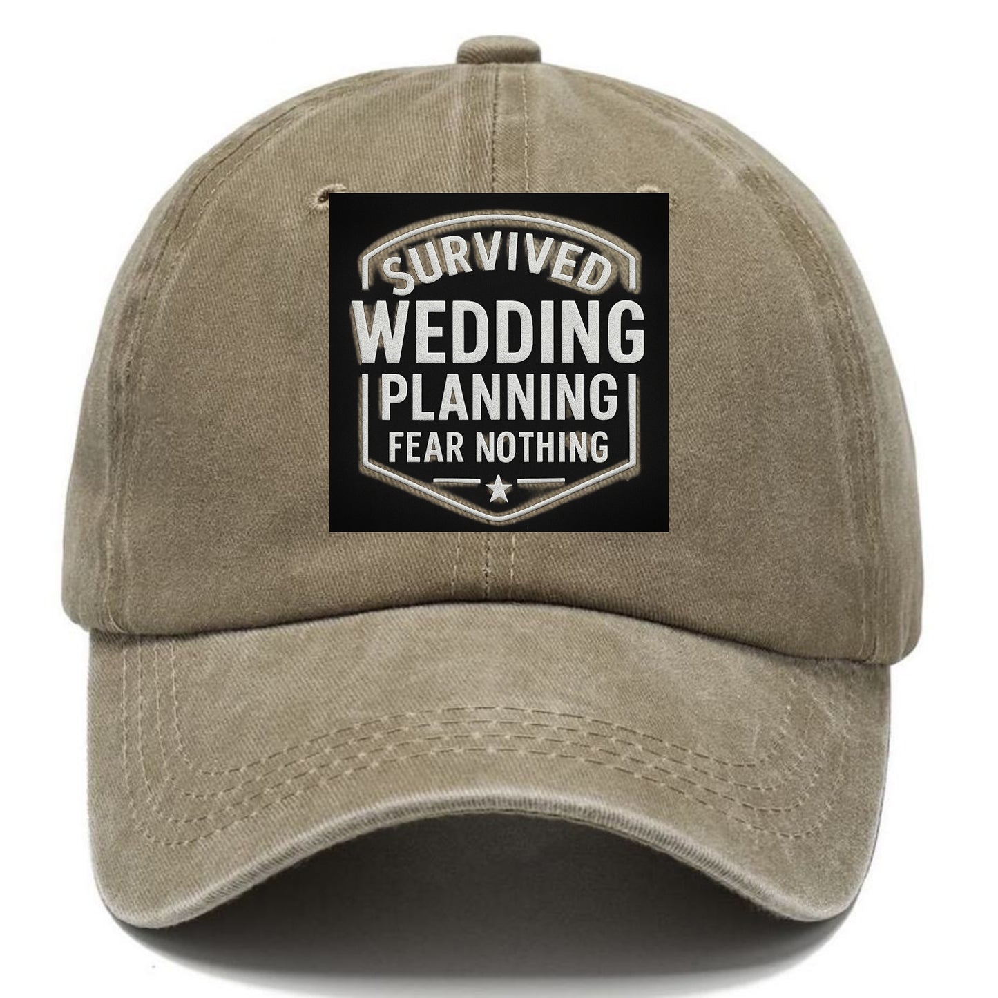 Survived wedding planning, fear nothing - Classic Cap - Warm Sand(Khaki)