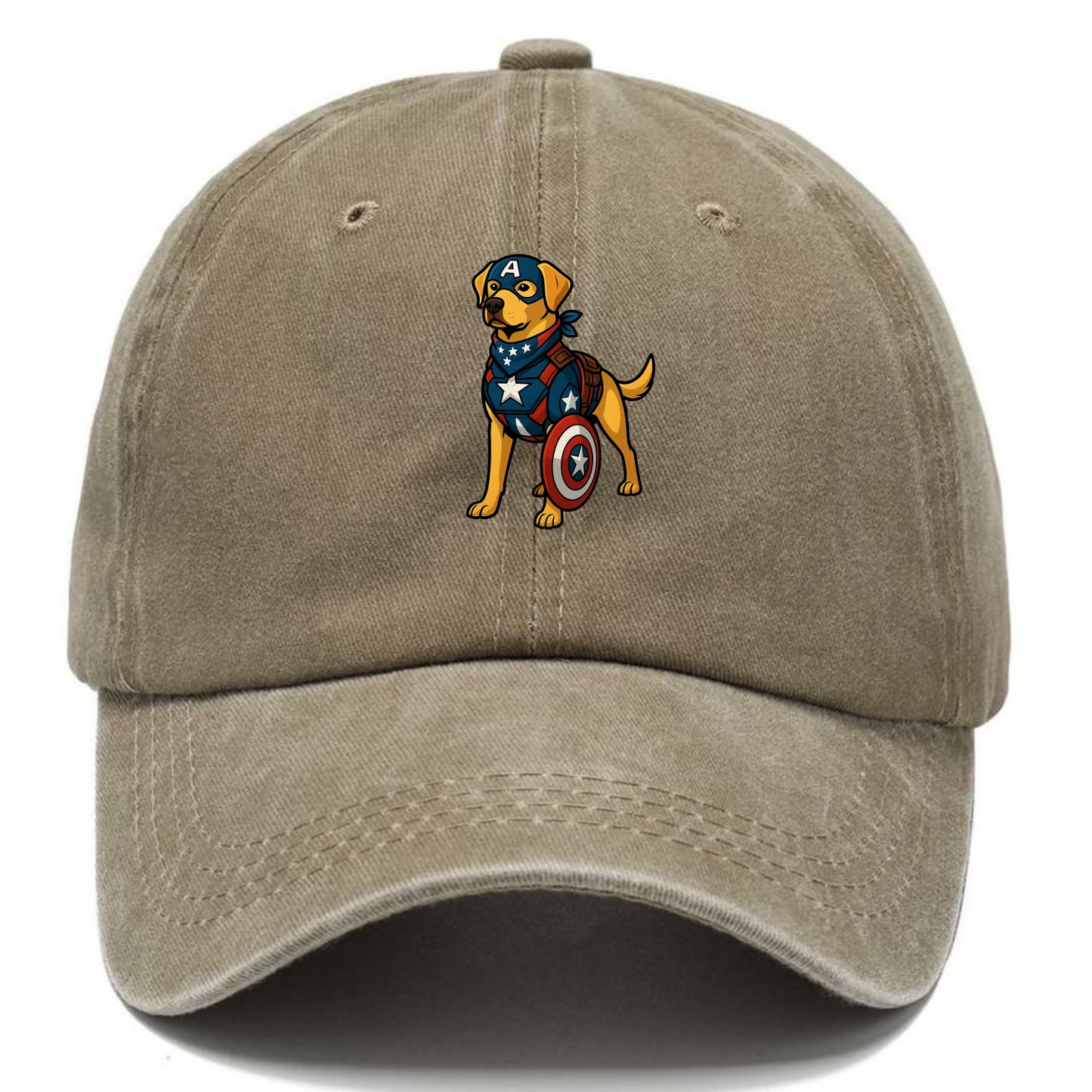 Labrador Captain America  - Classic Cap - Warm Sand(Khaki)