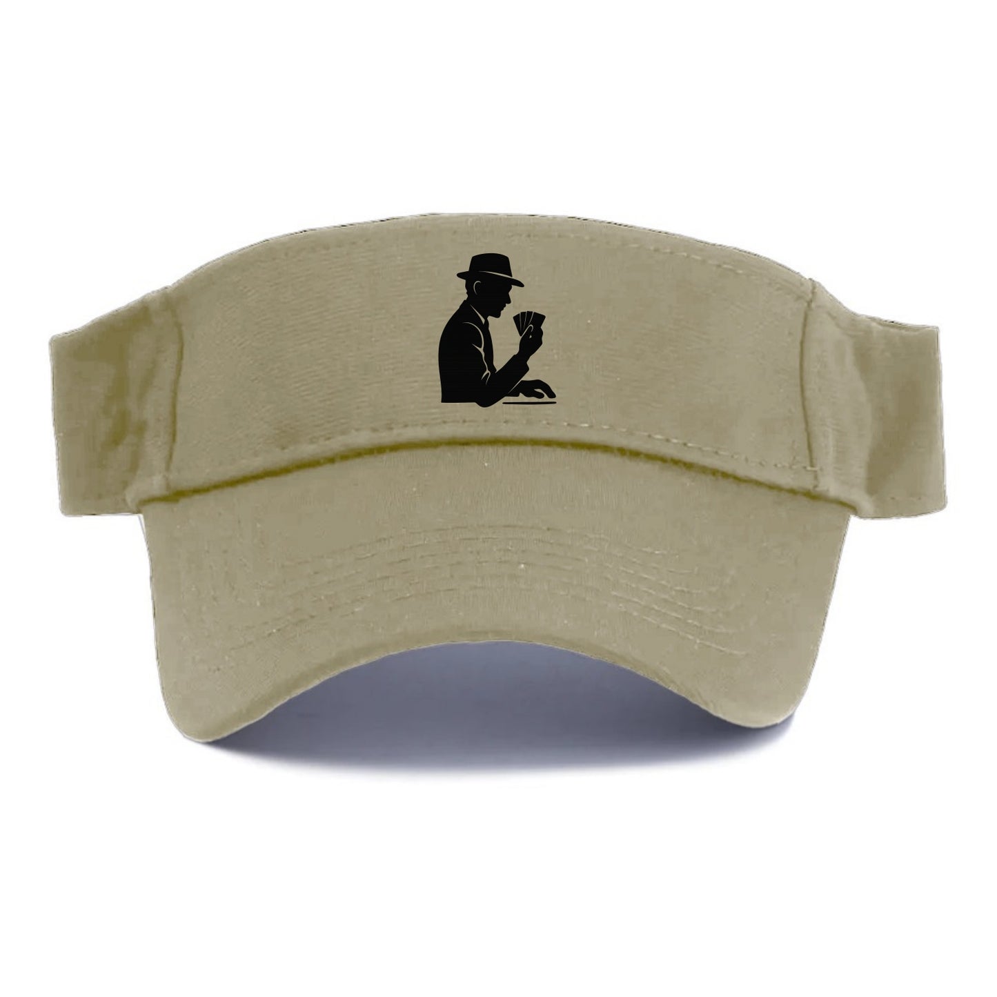 Poker player with cards close - Visor - Warm Sand(Khaki)