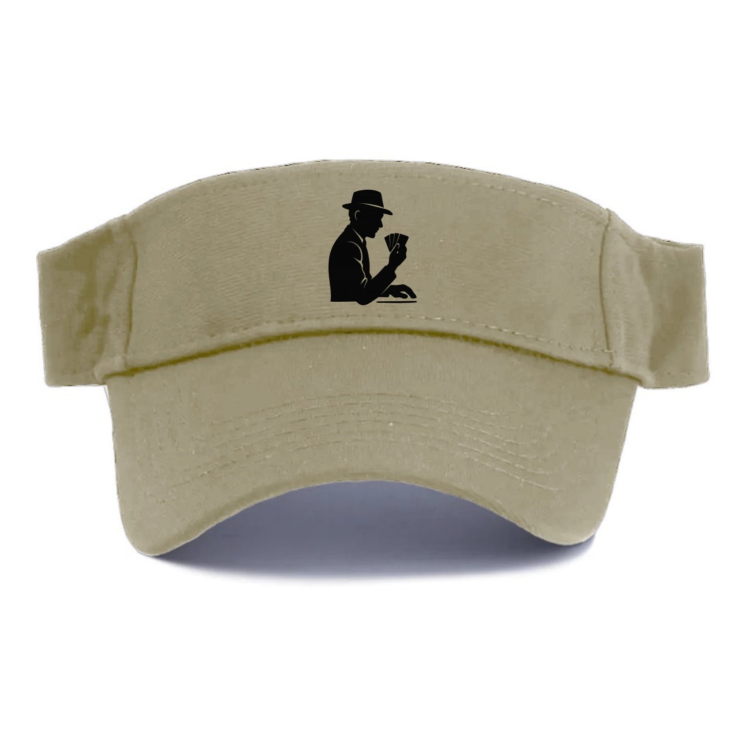 Poker player with cards close - Visor - Warm Sand(Khaki)