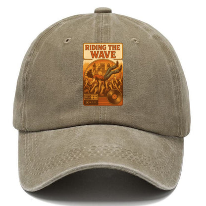 Crowd surfing at packed concert - "Riding the Wave" - concert energy - Classic Cap - Warm Sand(Khaki)