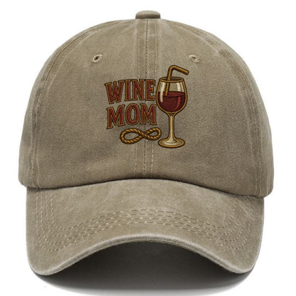 Wine Mom  - Classic Cap - Warm Sand(Khaki)