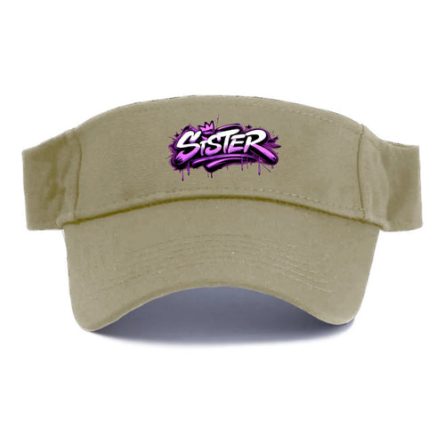 Bold typography design - SISTER - female bond, sisterhood - Visor