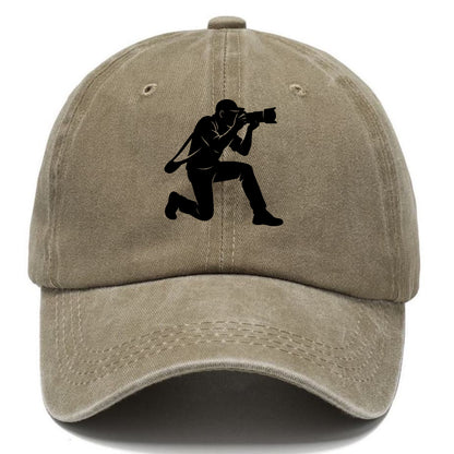 Photographer capturing perfect shot - Classic Cap - Warm Sand(Khaki)