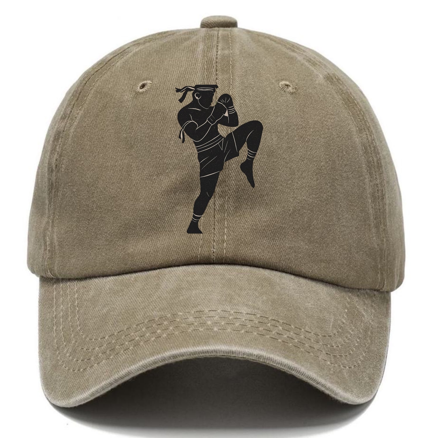Muay Thai fighter with knee strike - Classic Cap - Warm Sand(Khaki)