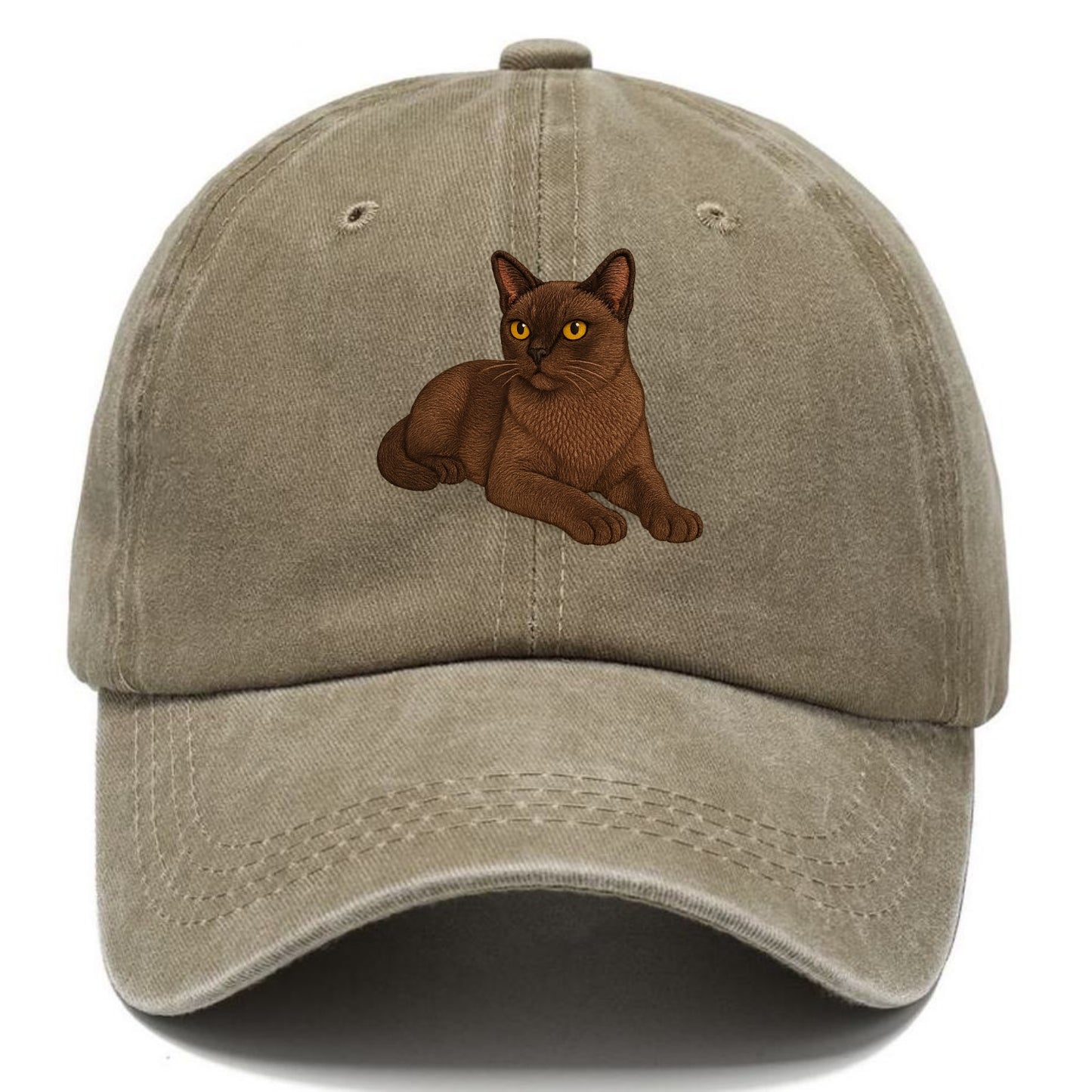 Burmese  relaxed lying down with head up Classic Cap - Warm Sand(Khaki)