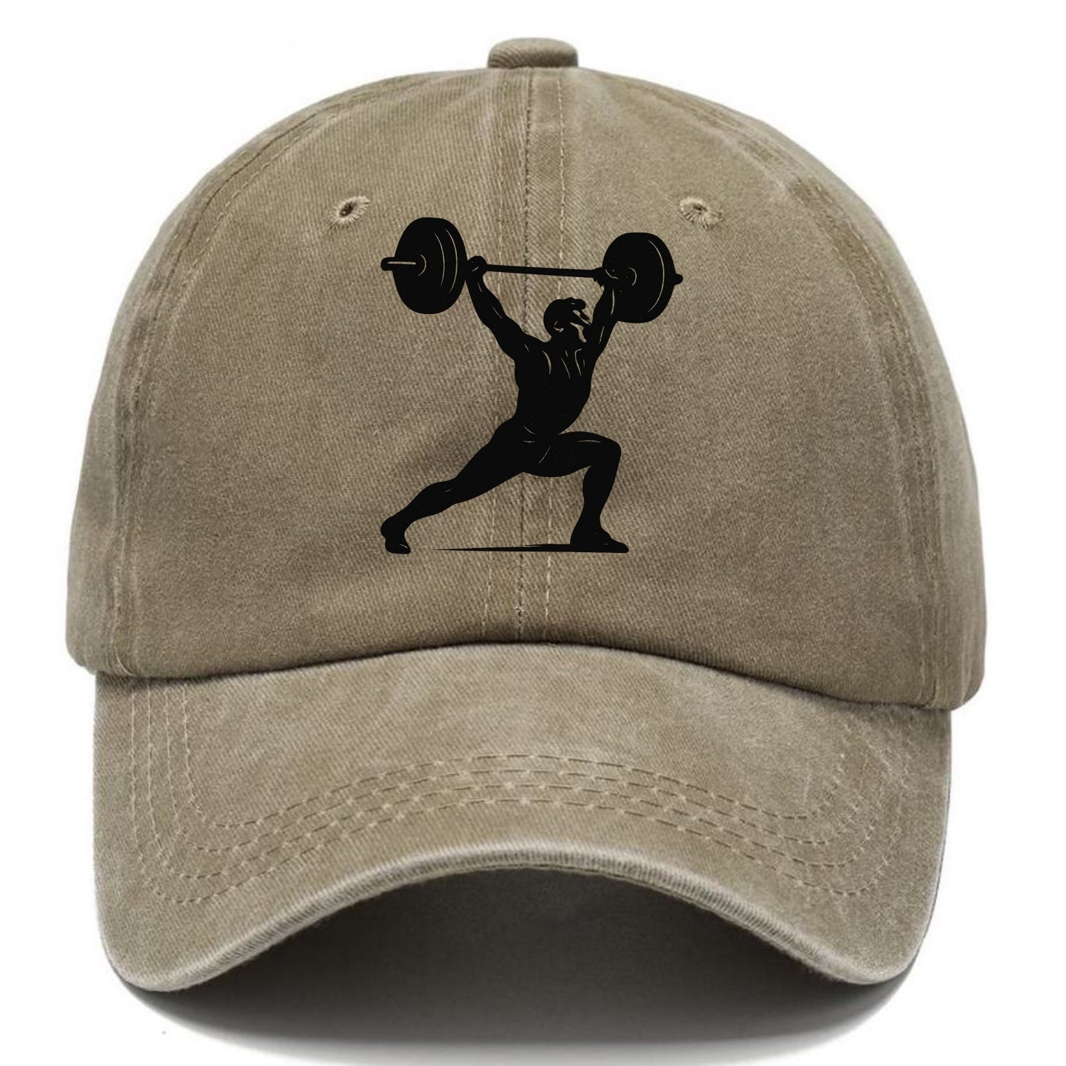 Weightlifter doing overhead snatch - Classic Cap - Warm Sand(Khaki)
