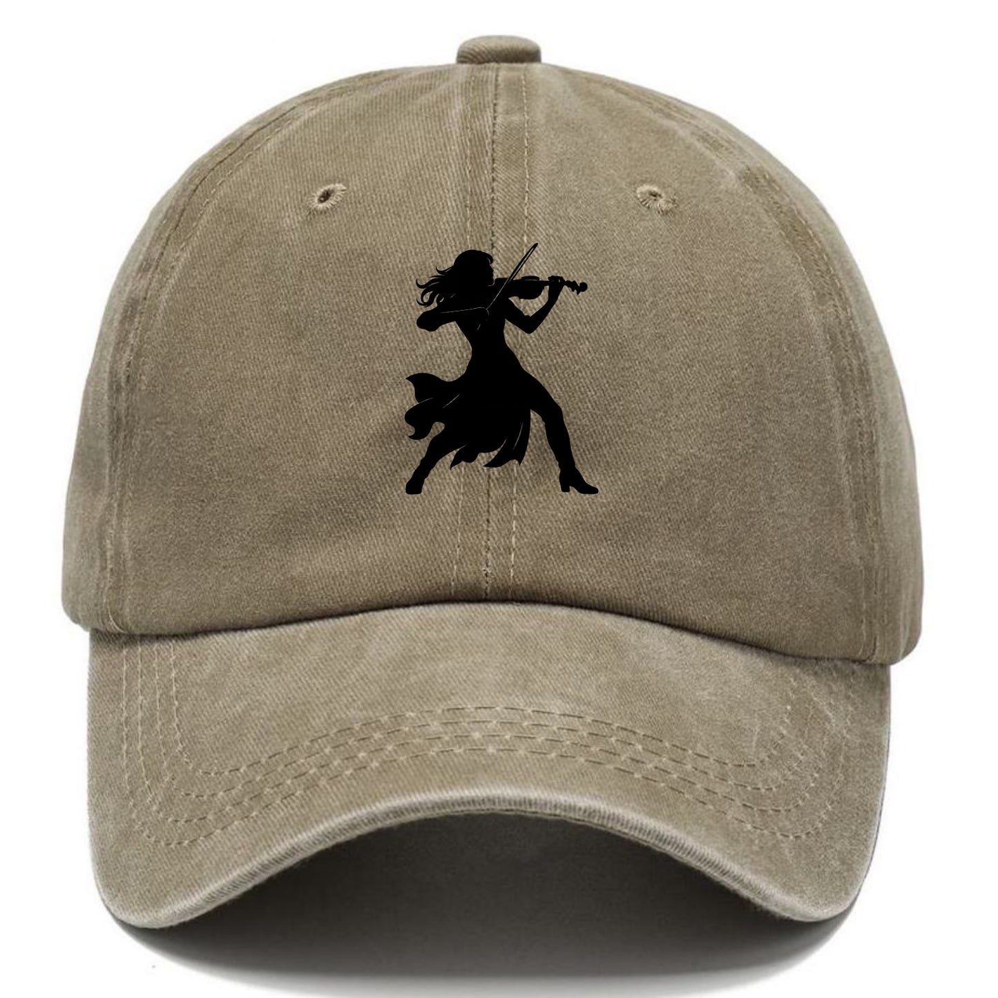 Violinist performing dramatic pose - Classic Cap - Warm Sand(Khaki)