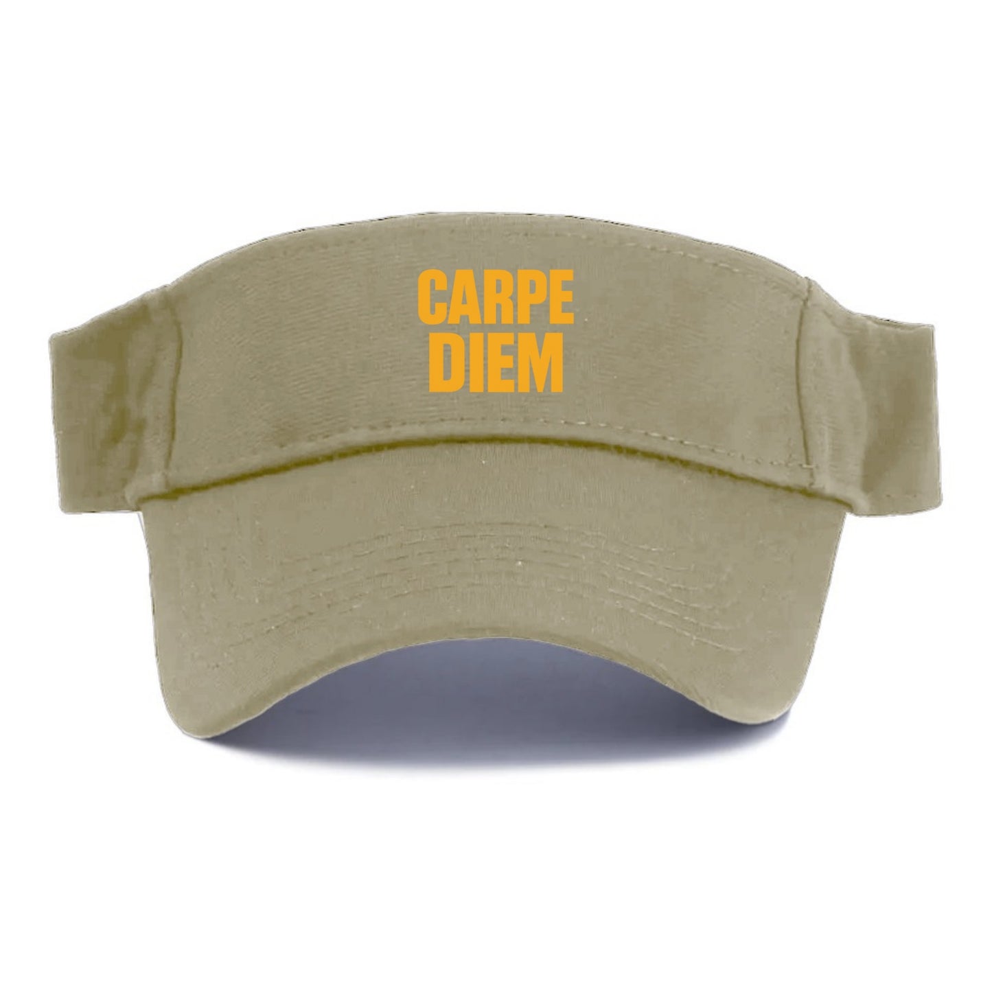 Bold typography design - "CARPE DIEM" - seize the day - Visor - Warm Sand(Khaki)