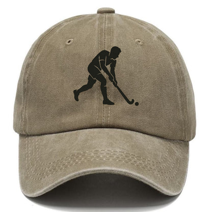 Field hockey player striking the ball - Classic Cap - Warm Sand(Khaki)