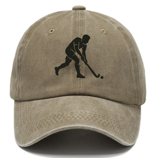 Field hockey player striking the ball - Classic Cap - Warm Sand(Khaki)