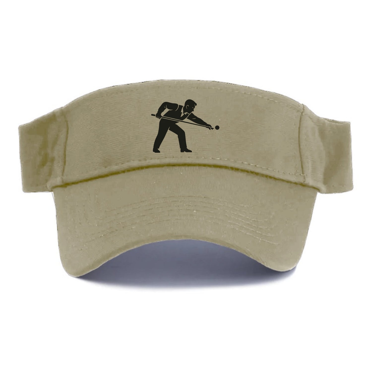 Pool player lining up shot - Visor - Warm Sand(Khaki)