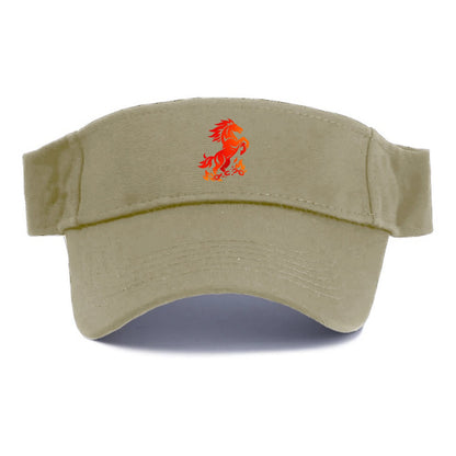 FREEDOM FLAMES | Wild horse breaking fire chains | Liberation | Barriers burned | - Visor - Warm Sand(Khaki)