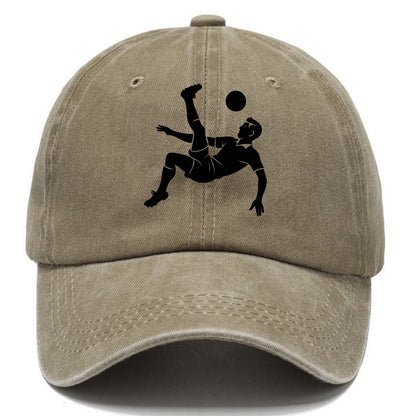 Soccer player doing a bicycle kick - Classic Cap - Warm Sand(Khaki)