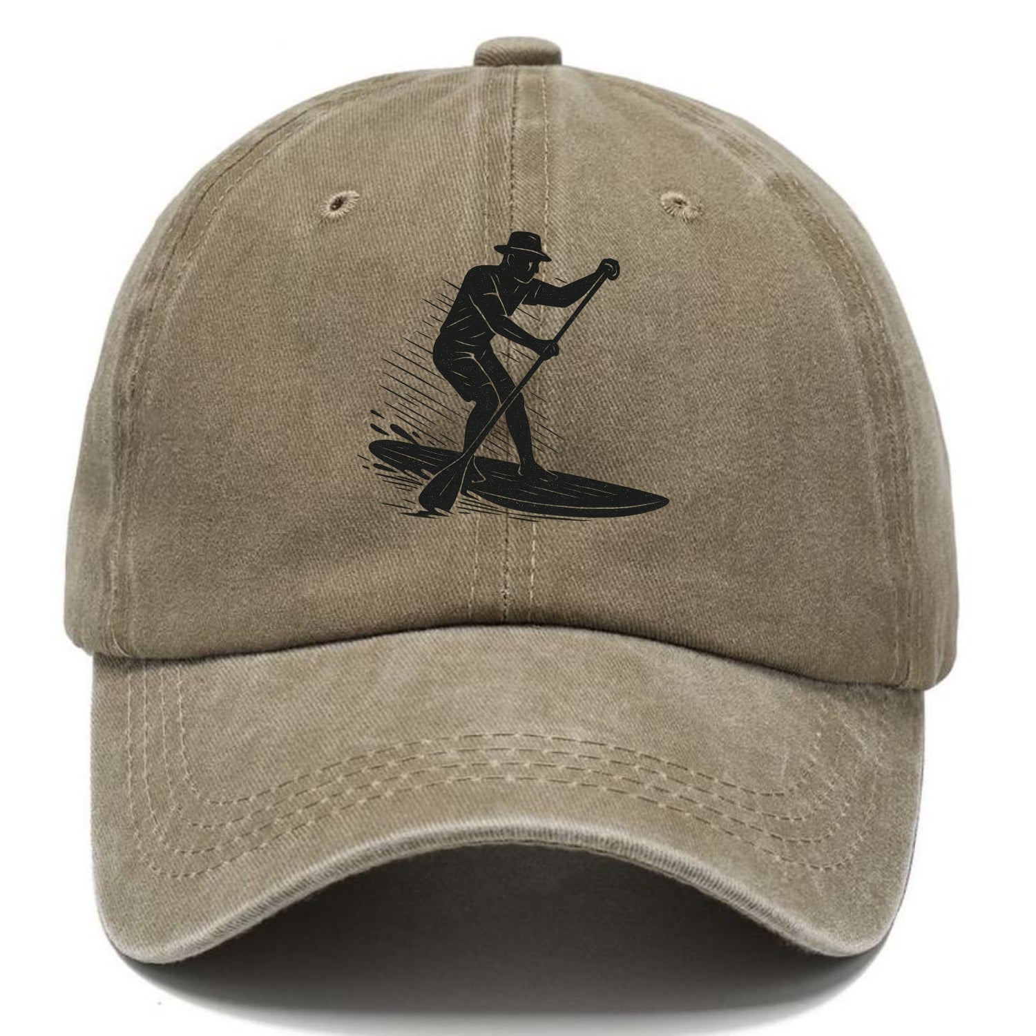 Stand-up paddleboarder on calm water - Classic Cap - Warm Sand(Khaki)