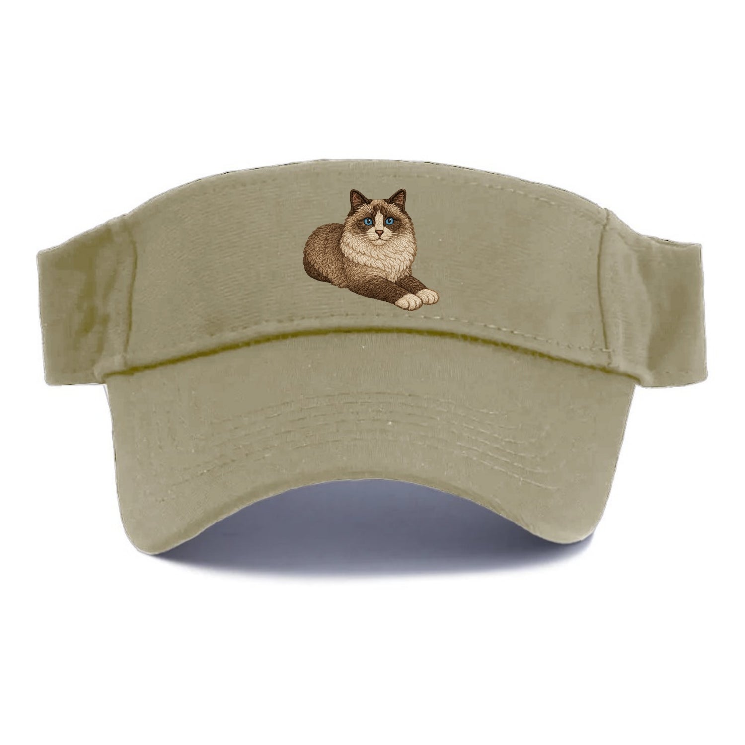 Ragdoll  relaxed lying down with head up Visor - Warm Sand(Khaki)
