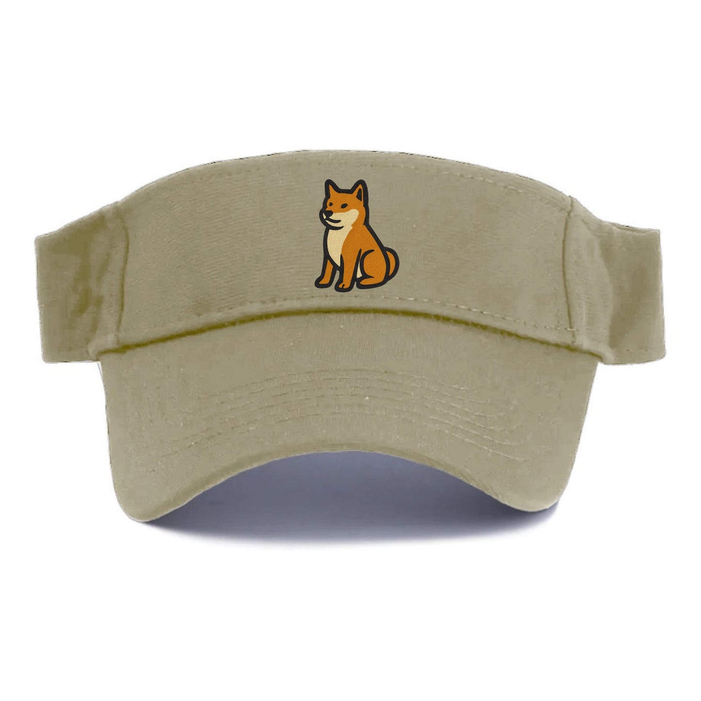 Shiba Inu - Red colored sitting pose - Visor - Warm Sand(Khaki)