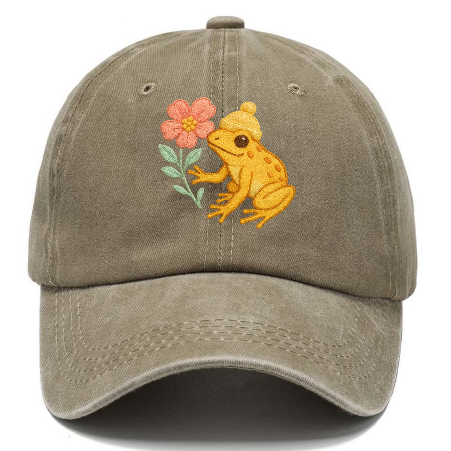 Yellow Dart Frog - Classic Cap - Warm Sand(Khaki)