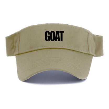 Bold typography design - "GOAT" - greatest of all time - Visor - Warm Sand(Khaki)